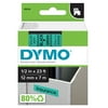 DYMO Standard D1 Labeling Tape for LabelManager Label Makers, Black print on Green tape, 1/2'' W x 23' L, 1 cartridge