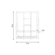 thumbnail image 2 of Closet Armario Plegable De Tela 3 Puertas Portátil Color Gris, 2 of 4