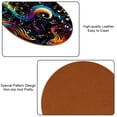 thumbnail image 5 of Musical Note Microfiber Leather Round Coasters (6PCS) - 11x11 cm/4.3x4.3 in Set for Drinks,and Durable Beverage Coasters with Holder - Your Table Surface and Enhance Décor, 5 of 6