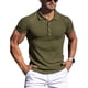 thumbnail image 2 of Camisas de vestir ajustadas para hombres,Camisetas con botones musculares de manga corta para hombres Camisa con cuello vuelto para hombres Rendimiento de primera categoría, 2 of 2