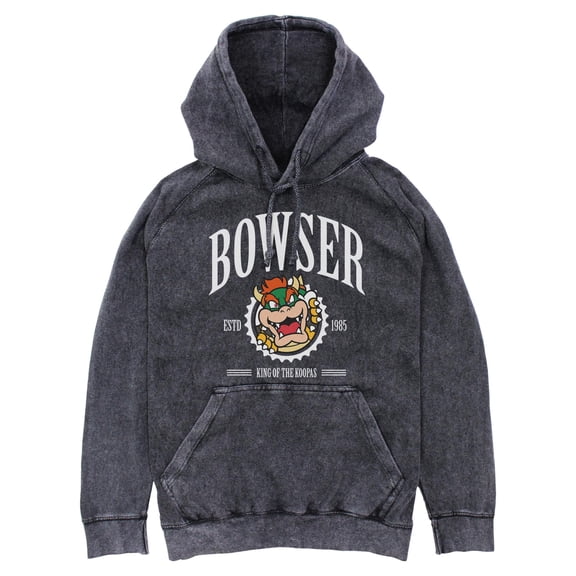 Mens Nintendo Bowser King of the Koopas 1985 Lightweight Hoodie
