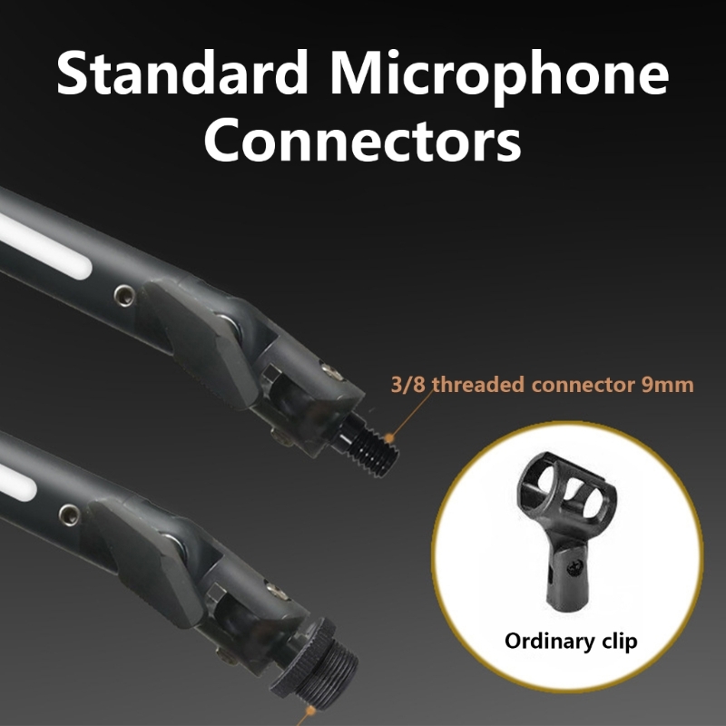 Adjustable LED Mic Boom Arm Suspension Boom Scissor For Professional Recording