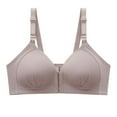 thumbnail image 4 of Homenesgenics Bras for Women Sports Bra Women Sexy Plus Size Solid Color Steel Non-Magnetic Buckle Underwear Bras Gray XL, 4 of 8