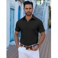 thumbnail image 3 of COOFANDY Mens Dress Shirts Button Down Short Sleeve Shirt Business Casual Lightweight Summer Untucked Shirt, 3 of 9