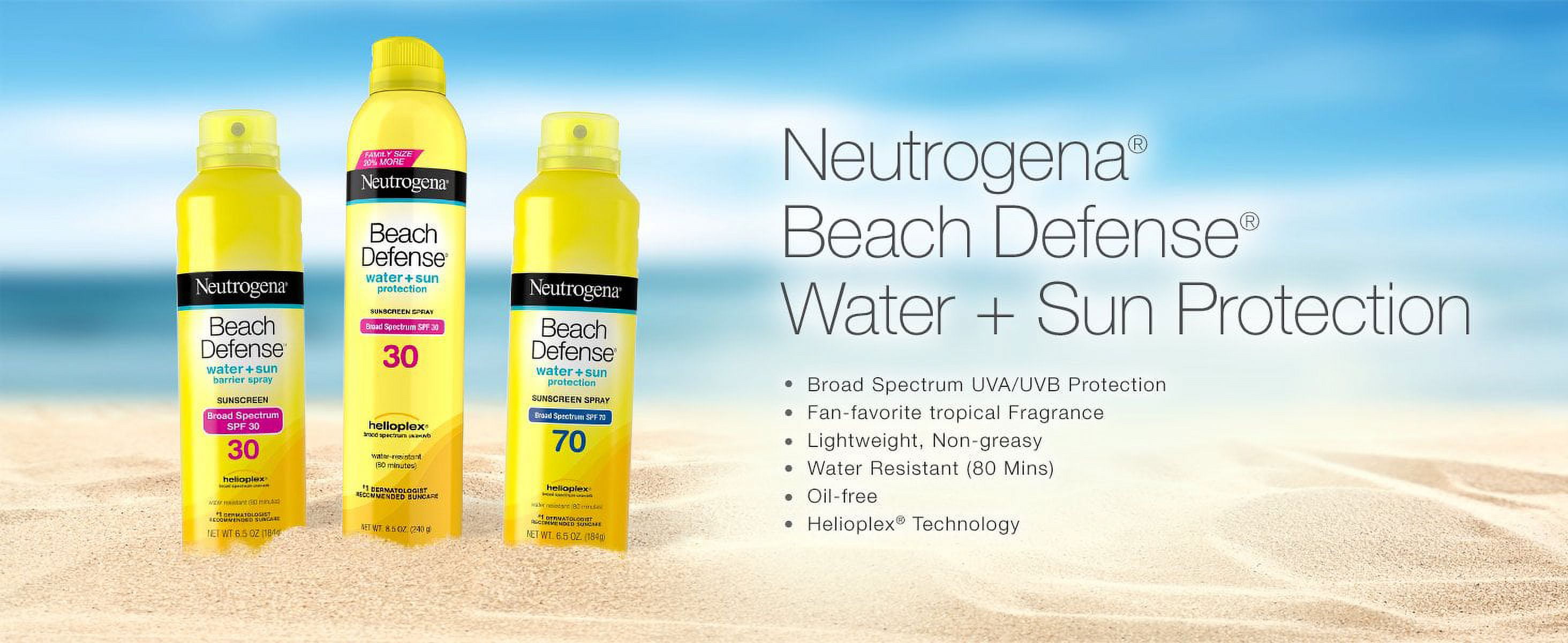 Neutrogena Beach Defense SPF 30 Lotion, 6.7 oz (Pack of 4)