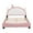 Pink, variant on Aukfa Upholstered Platform Bed with Princess Crown Headboard, PU Full Size Bed Frame - White/Pink