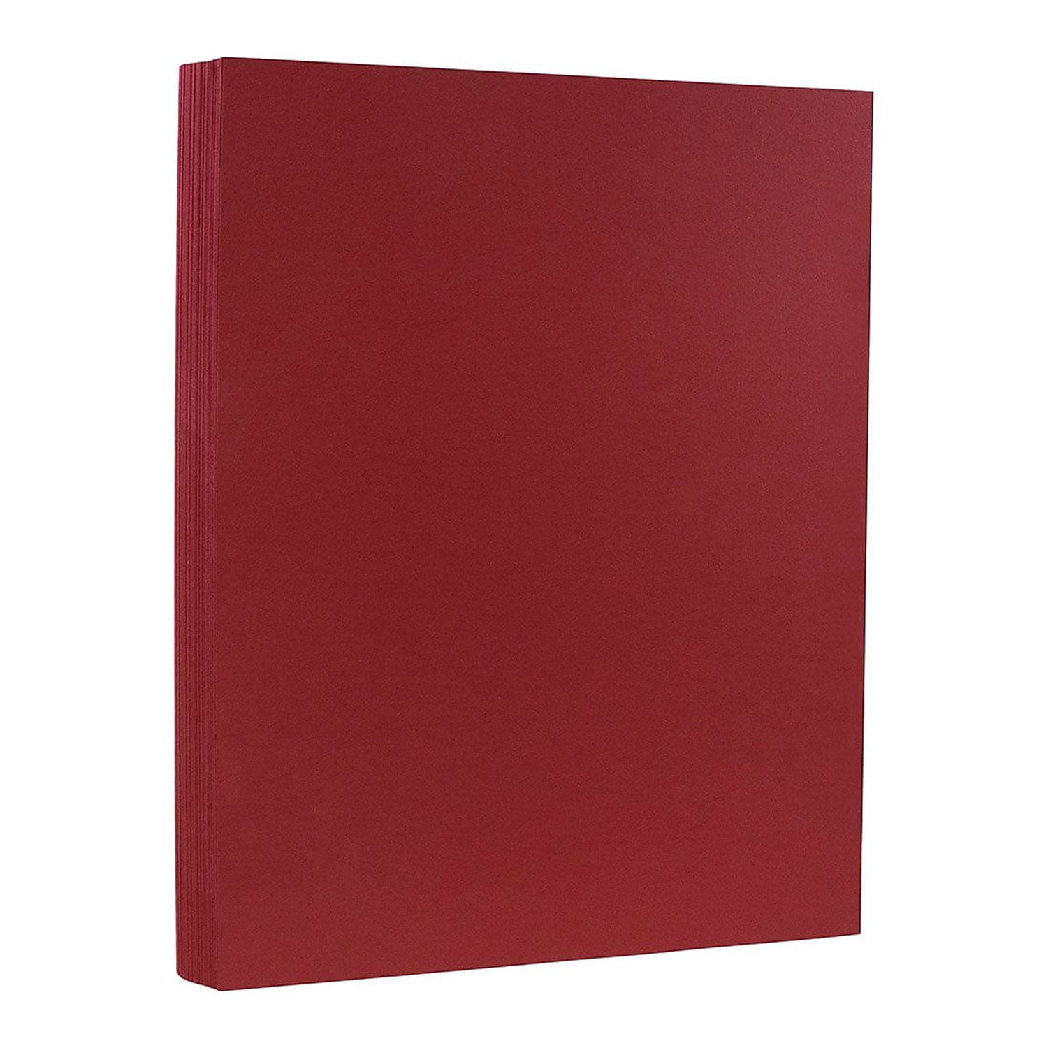 JAM Paper Cardstock, 8 1/2 x 11, 80lb Dark Red, 50 per Pack