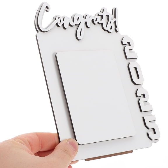 Worgeous Sublimation Blank Wood Frame for Graduation 2025 - Desktop Picture Frame, Home Decor, Senior Photo Gift for Office, School, Cafe, Car