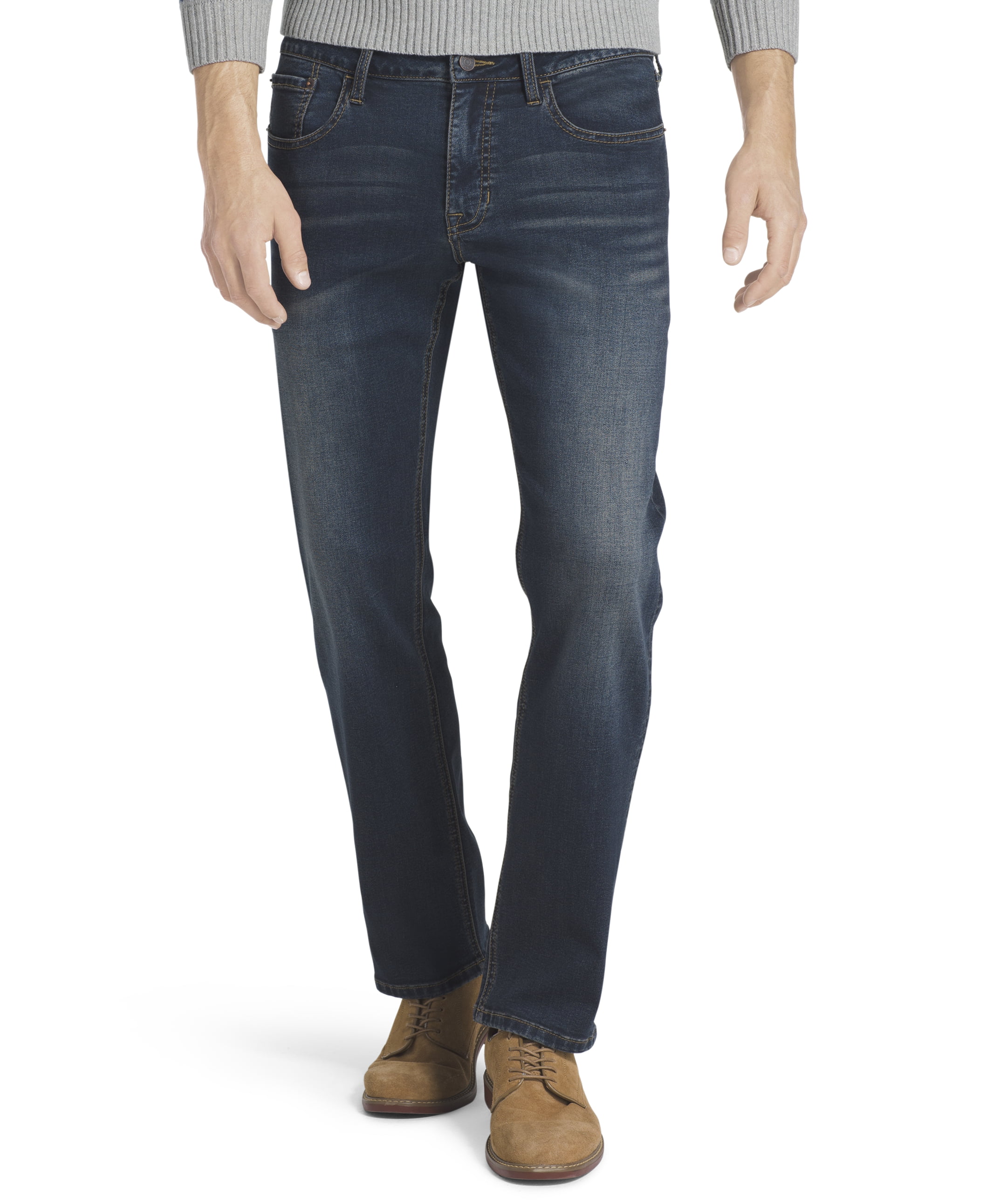 IZOD - IZOD Straight-Fit Comfort Stretch Jeans for Men - Walmart.com ...