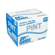 (Price/Case)Zipgards Low Density Recloseable Pint Clear Flat Stack Storage Bag, 500 Each, 500 per box, 1 per case