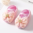 thumbnail image 3 of Baby Girls Non-Slip Princess Shoes Soft Sole Mary Jane Flats with Headband, 3 of 6