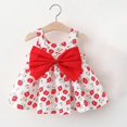 thumbnail image 4 of XXWXYD Baby Girls Flower Summer Casual Toddler Toddler Sleeveless Sundress Bow Backless Tutu Par𝗍y Beach Dresses Outfit Princess Holiday Clothes, 4 of 4