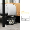 thumbnail image 5 of Dextrus Four Poster Modern King Size Canopy Bed Frame , No Box Spring Needed,Black, 5 of 5