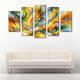 thumbnail image 5 of Cuadro Decorativo Cuadros Abigail Abstracto Remolinos Amarillos Set de 5 Piezas, 5 of 5