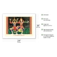thumbnail image 2 of Cambodia - Modern Cambodian Dancers - Ancient Temple of Angkor Wat - Vintage Travel Poster by Albert Camille c.1946 - Fine Art Matte Paper Print (Unframed) 18x24in, 2 of 4
