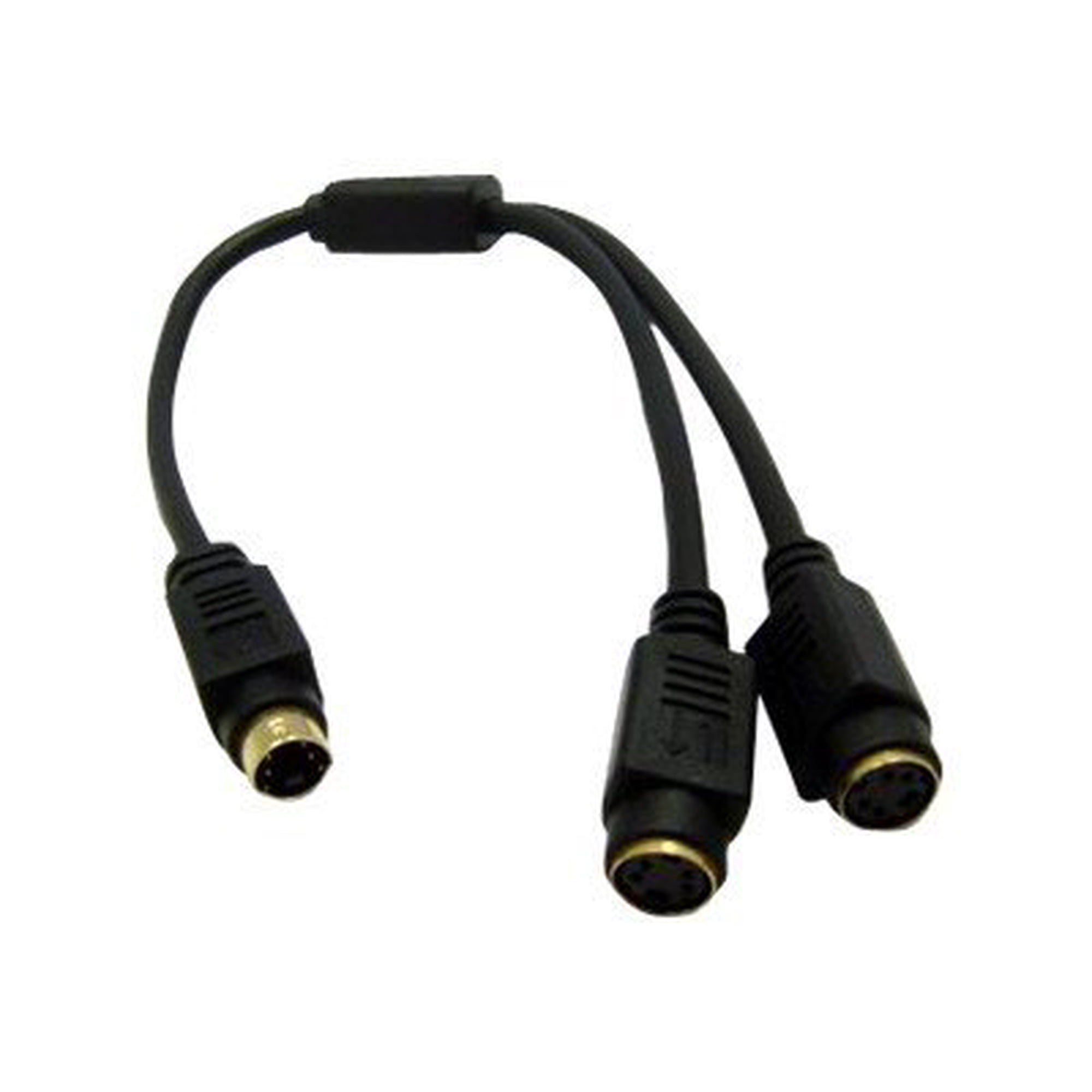 S-Video Y Cable, S-Video (miniDin4) Male to Dual S-Video (miniDin4) Female, 1 foot