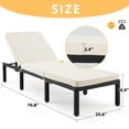 thumbnail image 3 of AVAWING Pool Chaise Lounge Chair Set of 1, PE Rattan Beach Folding, 5-Position Adjustable, Khaki, 3 of 8