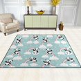 thumbnail image 3 of Dreamtimes Happy Cute Panda Area Rug, 80"x 58" Pet & Child Friendly Carpet for Living Room Bedroom Dining Room,Indoor Outdoor Soft Rug Washable Non Slip Comfortable Area Rug, 3 of 6