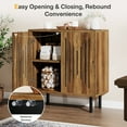 thumbnail image 3 of Tribesigns Set of 2 Sideboard Buffet Cabinet with Storage, 59" Storage Cabinet with Doors & Adjustable Shelves, for Living Room, Kitchen, Rustic Brown, 3 of 10