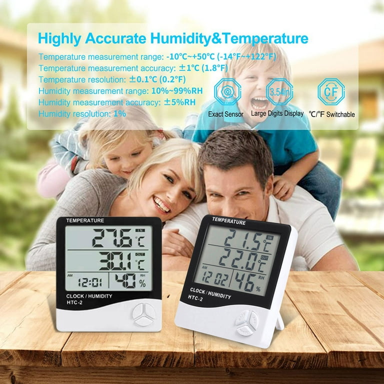 VOCOO Digital Indoor Outdoor Thermometer Hygrometer - Wireless