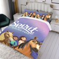 thumbnail image 3 of Spirit Cabalgando Libre Conjunto de sábanas temático, trío de piezas, cómodo y amigable con la piel, diseño único, regalo de decoración para el hogar para familiares, amigos y fans,135cm *200cm, 3 of 6