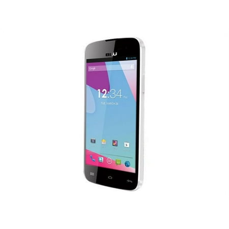 BLU Neo 4.5 - 3G smartphone - dual-SIM - RAM 512 MB / Internal Memory 4 GB - microSD slot - LCD display - 4.5" - 480 x 854 pixels - rear camera 3.2 MP - front camera 0.3 MP - black & white