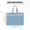 thumbnail image 3 of Handbag File Bag 15×10.6in Large Capacity Double Pocket Designed For Work Travel Travel Shopping Animal Dog Cartoon Pattern With Bones, 3 of 8