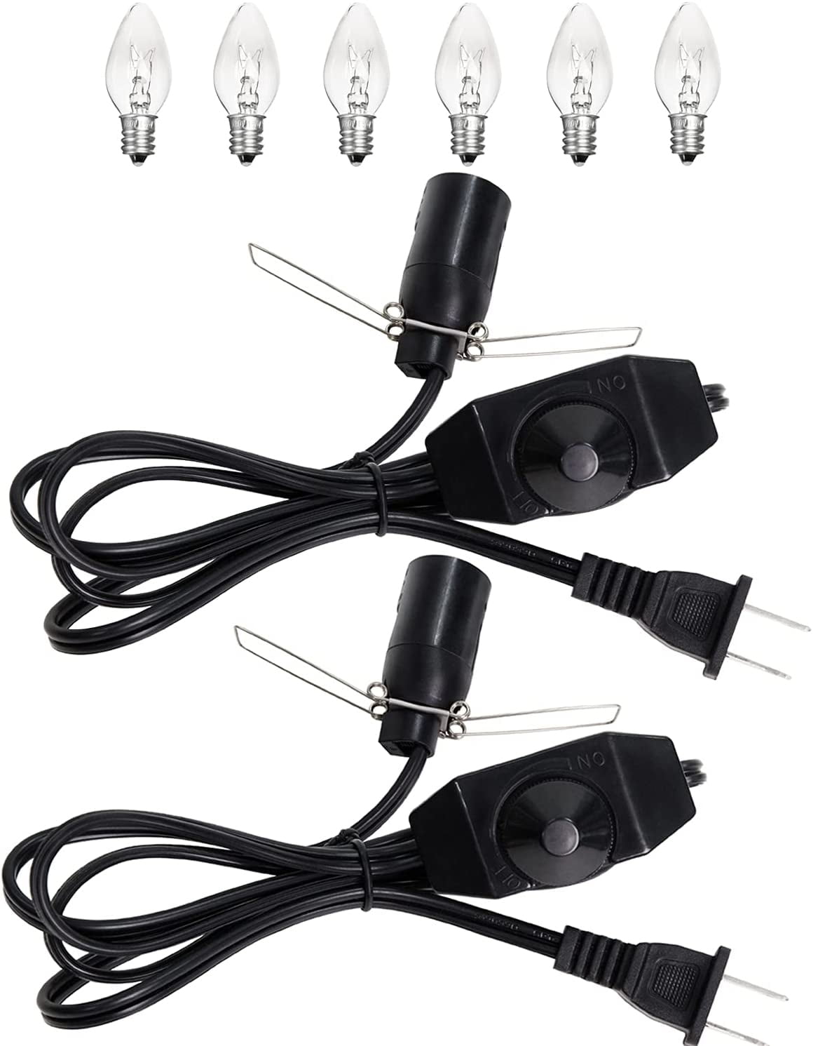 OHLGT 2 Packs Salt Lamp Cord Replacement and 6 Packs 15 Watt Salt Lamp