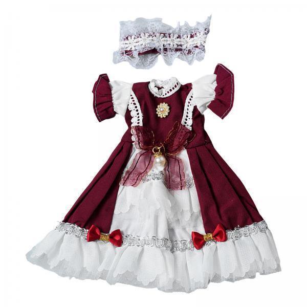 Xuanheng Robe de Princesse pour Poupée 2x1/6 DIY Cosplay pour Figurine d'Action Fille Mode 30cm Rouge