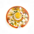 thumbnail image 3 of STP GOODS Folk Pattern Ceramic Sugar Bowl with Spoon and Lid 15.2 fl oz (450 ml) Sugar Jar Sugar Container for Kitchen 4.3x3" (11x7.5 cm), Khokhloma Style, White Yellow Red, 3 of 3