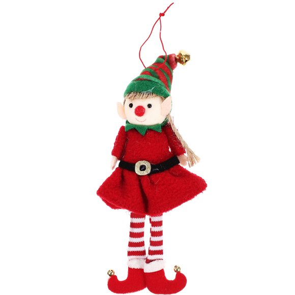 OULII Christmas Theme Elf Doll Hanging Decoration 1Pcs for Xmas Tree