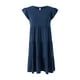 thumbnail image 3 of Lucakuins Mujeres Casual Plisado Vestido Corto, Adultos Primavera Color Sólido Cuello Redondo Manga Corta Mini Vestido Lucakuins moda, 3 of 9