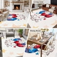 thumbnail image 6 of Independence Day Wine Washable Living Room Rugs 6'x9', American Flag Red Blue Star Yellow Firework Low Pile Throw Large Area Rug Non-Slip Sturdy Edge Binding Carpet for Dining Room Kitchen Office, 6 of 9