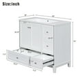 thumbnail image 6 of 36" Modern Bathroom Vanity Cabinet with USB Charging, Wood Storage Cabinet with 2 Doors, 3 Drawers and Single Sink, 6 of 7