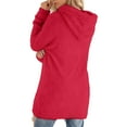 thumbnail image 4 of Trends Oversized Sweatshirts for Women Athletic Womens Sherpa Hoodie Fluffy Women's Hoodies Pullover Red XL, 4 of 7