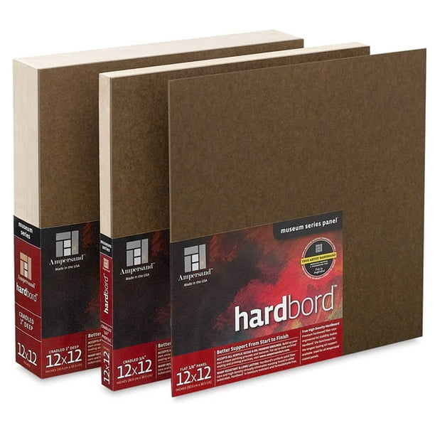 Ampersand Hardboard Panel 16'' x 20'', 2'' Deep Cradled