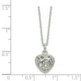 thumbnail image 3 of White Sterling Silver necklace Themed Cubic Zirconia CZ Clear 18 in 1 mm, 3 of 3