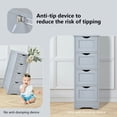 thumbnail image 6 of YYAo Bathroom Storage Cabinet, Toilet Storage Cabinet, Floor Wooden Free Standing Storage Side Organizer for Bathroom-Gray, 6 of 9