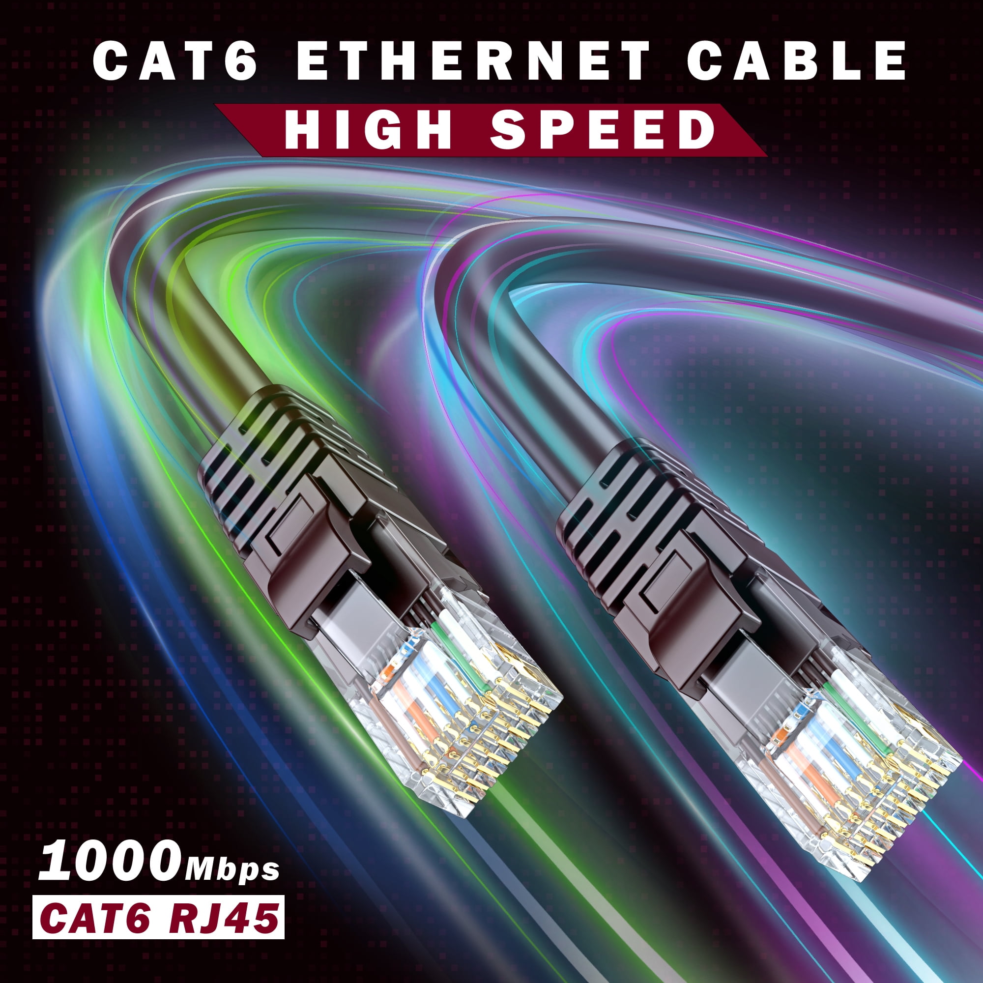 Cat 6 Ethernet Cable 300 Ft, 100% Pure Copper, Cat6 Cable LAN Cable, Internet Cable, Patch Cable and Network Cable - UTP (Brown) 300 Feet