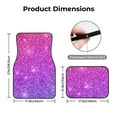 thumbnail image 3 of Balery Purple Glitter Pattern 4-Piece Floor Mats, Heavy-Duty Rubber Liners, Anti-Slip Design, All-Season Automotive Protection, Vehicles, Cars, Trucks, and SUVs, 3 of 5