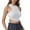White, variant on Lixiuxyad Cami Tank Top Women's Tanks And For Everyday Wear Striped Ribbed Tank Top For Spring And Summer Pairing With Denim Jeans Comfortable And Easy To Clean(Black L)