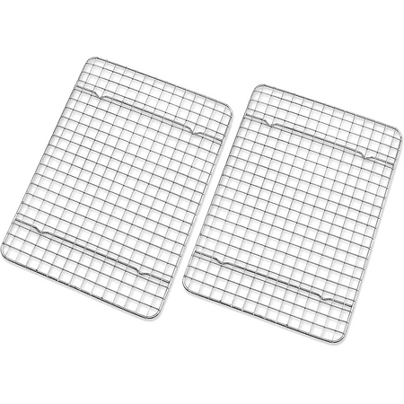 2-Pack Stainless Steel Cooling Rack for Baking, 8.75 x 6.25 inch Small Baking Rack, Oven Safe Wire Rack for Cooking, Roasting & Drying