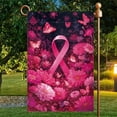 thumbnail image 4 of Fasiaou Breast Cancer Awareness Garden Flag Polyester Outdoor Decorative Ribbon Flag for Yard Lawn Porch Display Support Solidarity Fundraiser Event, 4 of 6