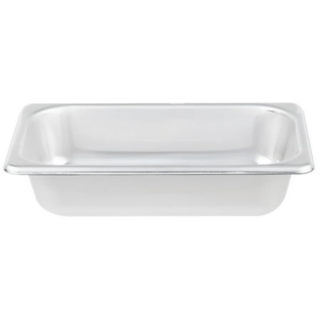 

Vollrath S10062 Super Pan 1/4 Size 2 1/2 Deep Heavy-Duty Anti-Jam Stainless Steel Steam Table / Hot
