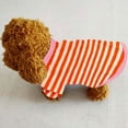 thumbnail image 4 of Dog Striped Round Neck T-Shirt - Polyester. Korean Style, Comfortable, Elastic, Suitable for Daily Wear, 4 of 4