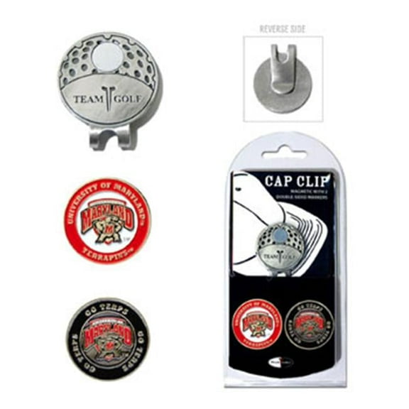 Team Golf NCAA MARYLAND Cap Clip With 2 Golf Ball Markers