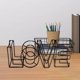 thumbnail image 3 of Adornos de escritorio con letras de amor de alambre de metal 3D para baby shower. Negro, 3 of 7