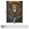 thumbnail image 4 of ONETECH  Christian Lion Blanket Lion Eagle Throw Blankets Cozy Flannel Blanket Plush Lightweight Bedding Blanket Lion Gifts Stuff for Men Women Boys Girls Teens for Couch Sofa Bed, 4 of 6
