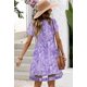 thumbnail image 5 of Vestido de verano con cuello en V y manga corta con pétalos de kipfall para mujer, 5 of 6