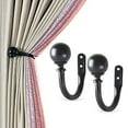 thumbnail image 5 of Deco Window Round Medallion Black Matt Curtain Holdbacks (2 Count), 5 of 5